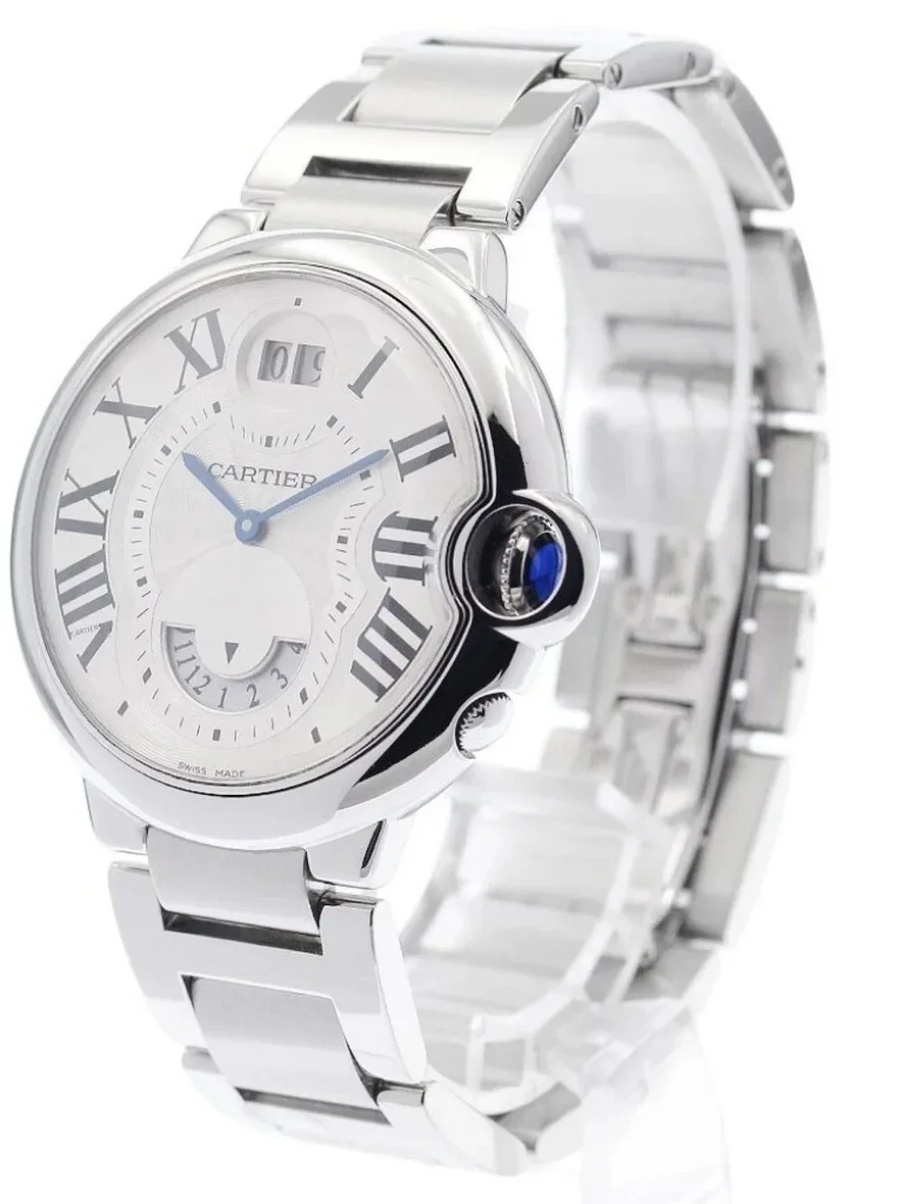 CARTIER Baron blue time zone Silver Dial Quartz Men's Watch_957787